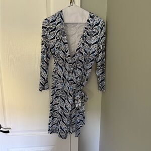 Lilly Pulitzer Navy and White Floral Dress